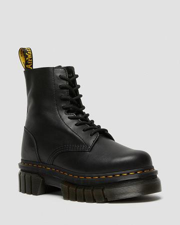 Women's Dr Martens Audrick Nappa Leather Platform Ankle Boots Black | AU 41BEX